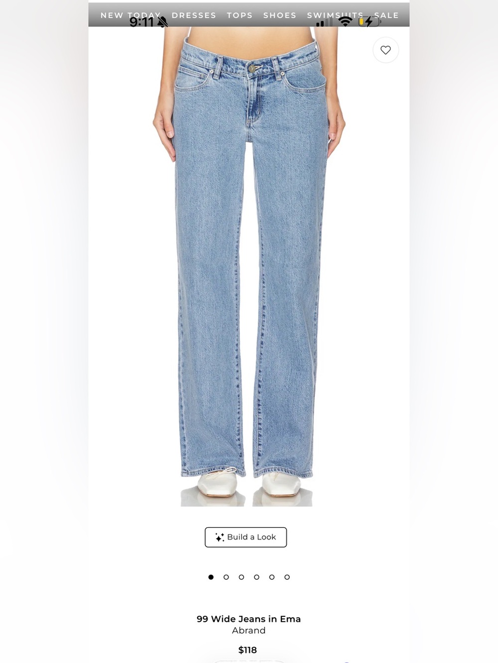 Abrand Light Blue Wide-Leg Jeans